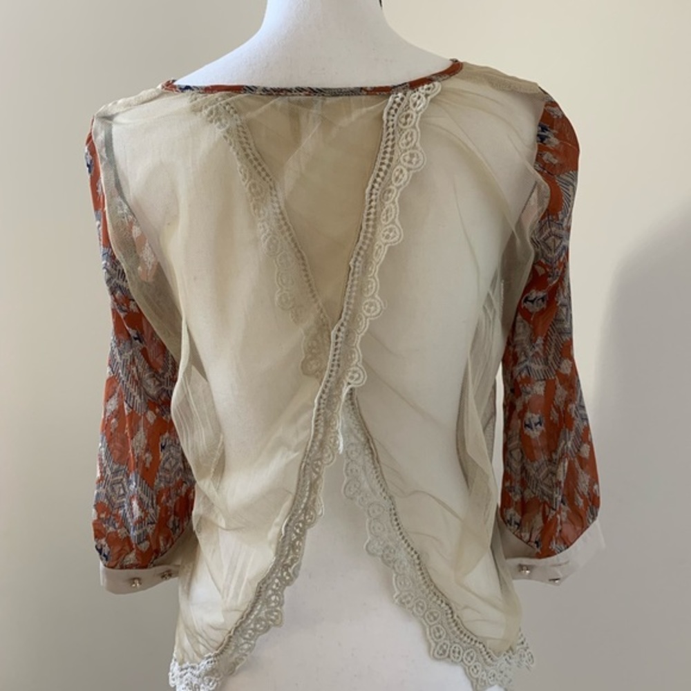 Chiffon Embroidered BKE Blouse from The Buckle Y2K